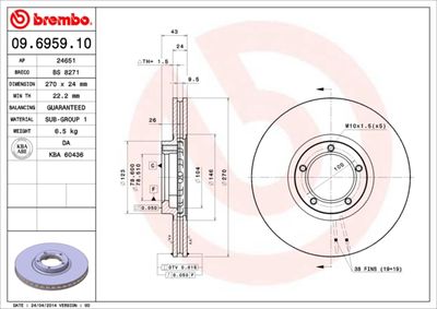 Dischi freno anteriore Ford (jmc) Transit van 01/98-0