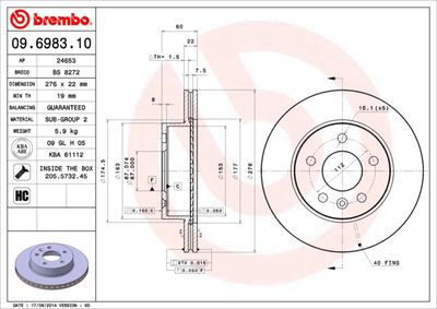Dischi freno anteriore Mercedes-Benz v-class (638/2)