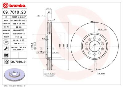 Dischi freno anteriore Audi A1 (8x1, 8XK) 05/10-10/18