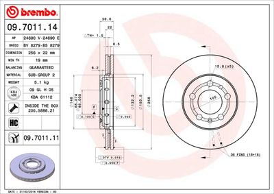 Dischi freno anteriore Audi A1 (8x1, 8XK) 05/10-10/18