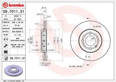 Dischi freno anteriore Skoda citigo 10/11-08/19 / VW