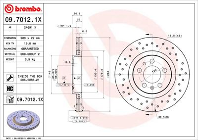Dischi freno anteriore Audi A3 (8L1) 09/96-09/06 / se