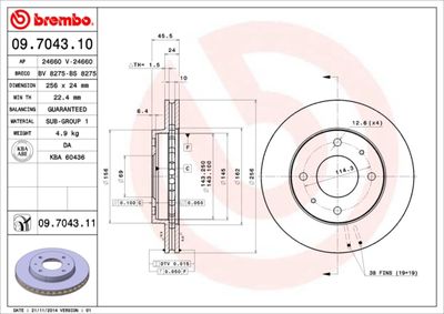 Dischi freno anteriore Mitsubishi carisma (da_) 07/95