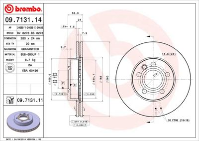 Dischi freno anteriore VW Transporter IV bus (70B, 70