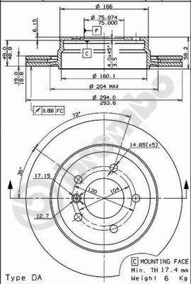 Dischi freno anteriore Mitsubishi carisma (da_) 07/95