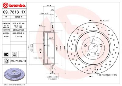 Dischi freno posteriore Subaru impreza saloon (gd) 09/