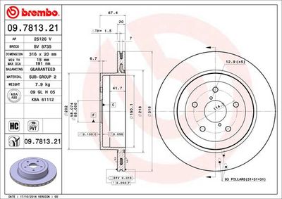 Dischi freno posteriore Subaru impreza estate (gg) 10/
