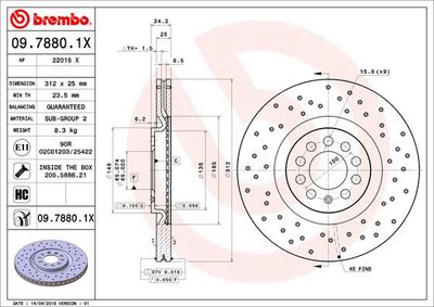 Dischi freno anteriore Audi A3 (8L1) 09/96-09/06 / au