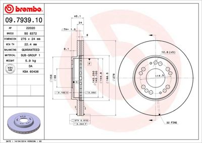 Dischi freno anteriore Mitsubishi eclipse I (D2_a) 12