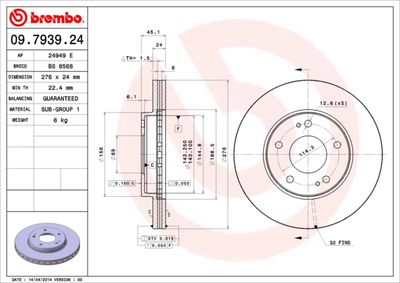 Dischi freno anteriore Mitsubishi space runner (N6_w)