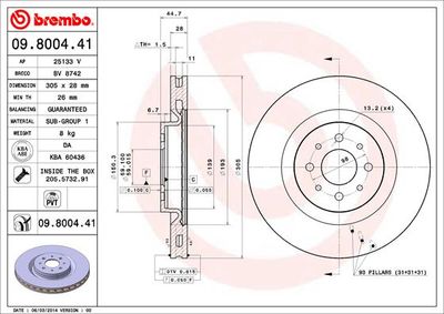 Dischi freno anteriore Alfa Romeo mito (955_) 08/08->