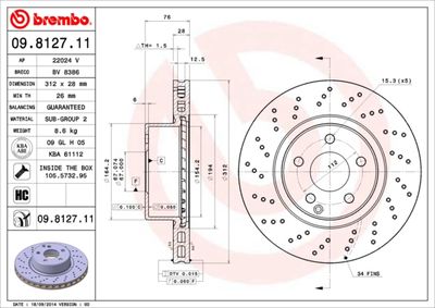 Dischi freno anteriore Mercedes-Benz s-class (W220) 0