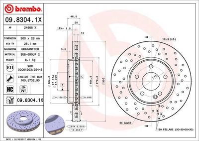 Dischi freno anteriore Chrysler crossfire 07/03-12/08