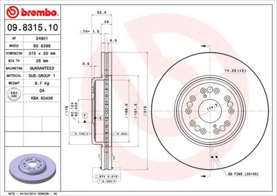 Dischi freno anteriore Lexus ls (_F2_) 10/94-12/00