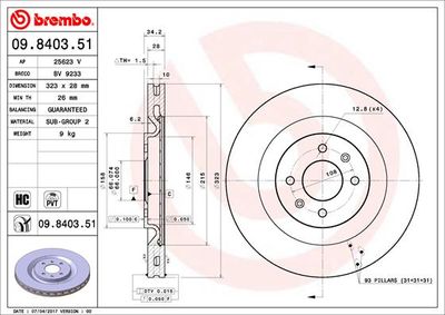 Dischi freno anteriore Citroën DS3 11/09-12/16 / citr