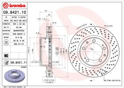 Dischi freno anteriore Porsche 911 (993) 10/93-09/97