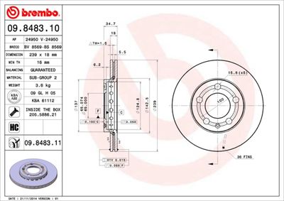Dischi freno anteriore Skoda Fabia I (6Y2) 08/99-03/0