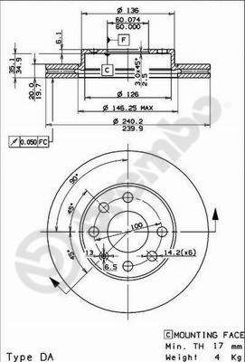 Dischi freno anteriore Opel Corsa c (X01) 09/00-12/09