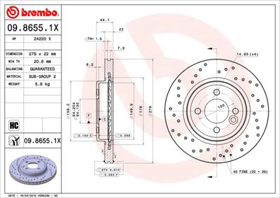 Dischi freno anteriore MINI MINI (R50, R53) 06/01-09/