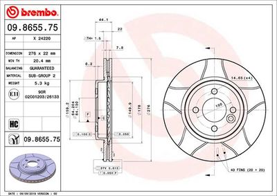 Dischi freno anteriore MINI MINI (R50, R53) 06/01-09/