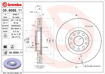Dischi freno anteriore Audi A4 (8D2, B5) 11/94-12/01