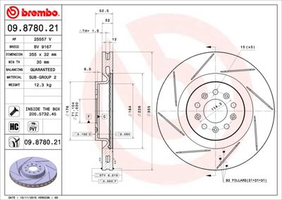 Dischi freno anteriore aston martin DB9 vantage 01/04