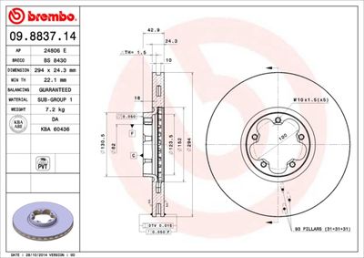 Dischi freno anteriore Ford Transit bus (fd_ _, fb_ _