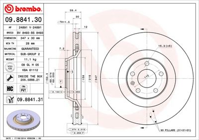 Dischi freno anteriore Audi (faw) A6L (C6, 4Z8) 03/05