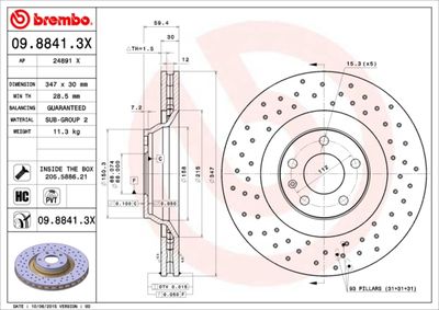 Dischi freno anteriore Audi (faw) A6L (C6, 4Z8) 03/05