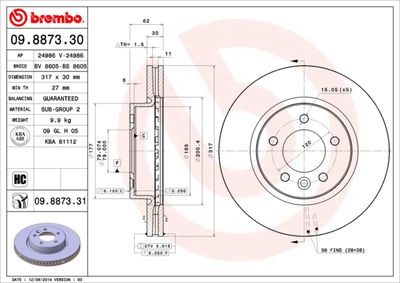 Dischi freno anteriore Land Rover discovery III (L319