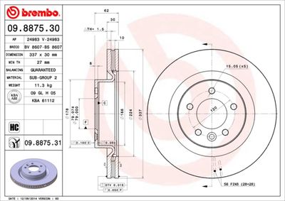 Dischi freno anteriore Land Rover discovery III (L319