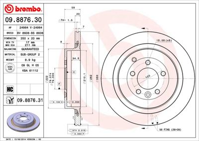 Dischi freno posteriore Land Rover discovery III (L319