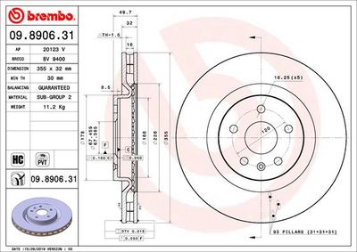 Dischi freno anteriore Chevrolet camaro 02/09-12/15 /