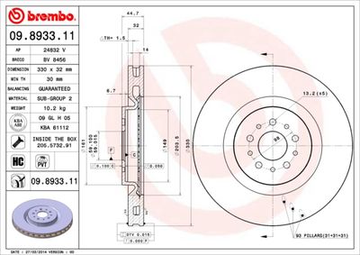 Dischi freno anteriore Alfa Romeo 147 (937_) 10/00-12
