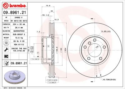 Dischi freno anteriore BMW 5 (E39) 09/95-07/03 / BMW