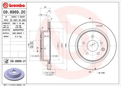 Dischi freno posteriore (dfac) auto (J10) 12