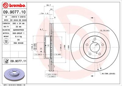 Dischi freno anteriore Subaru forester (sg_) 02/02-12