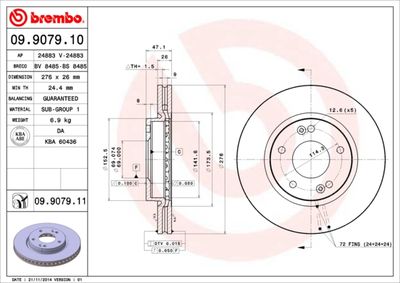 Dischi freno anteriore Hyundai highway van 03/00-03/0