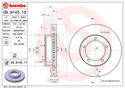 Dischi freno anteriore Lexus lx (UZJ100) 09/97-03/08