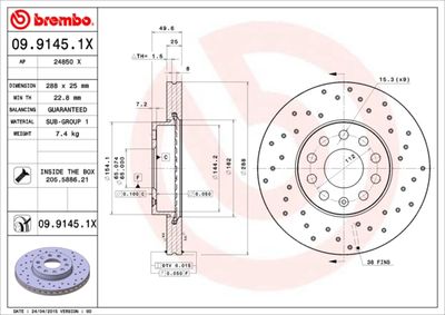 Dischi freno anteriore Audi (faw) A3 Limousine (85S,