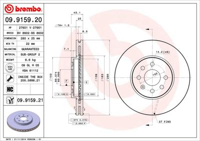 Dischi freno anteriore Opel Astra h (A04) 01/04-05/14