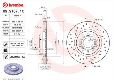 Dischi freno anteriore Audi A3 (8P1) 05/03-12/13 / au