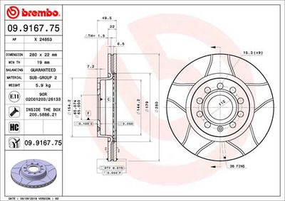 Dischi freno anteriore Audi A3 (8P1) 05/03-12/13 / au