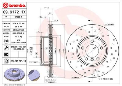 Dischi freno anteriore BMW (brilliance) 5 series (E60