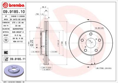Dischi freno anteriore Toyota rav 4 II (_A2_) 05/00-1