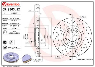 Dischi freno anteriore Alfa Romeo 159 (939_) 06/05-12