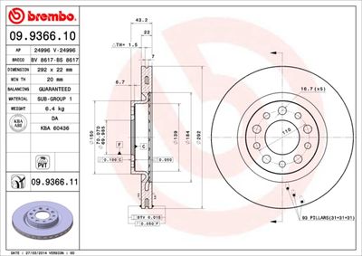 Dischi freno posteriore Alfa Romeo 159 (939_) 06/05-12