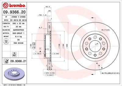 Dischi freno posteriore Alfa Romeo 159 (939_) 06/05-12