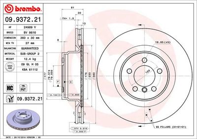 Dischi freno anteriore Land Rover range Rover III (L3