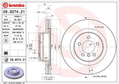 Dischi freno anteriore Land Rover range Rover III (L3